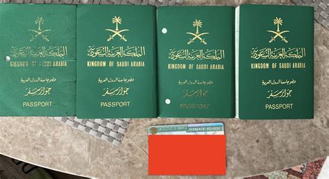 Four Saudi Passports The Newest Of Which Is On The Far Right And A Green Card Pre 2017