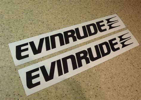 Vintage Evinrude Outboard Motor Decals Black 12 Die Cut Etsy