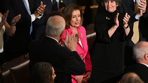 Former House Speaker Nancy Pelosi Is Sitting In The Back Of Chamber