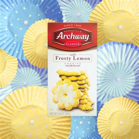 Archway® lemon thins, lemon custard filling, fresh blueberries, powdered sugar, lemon slices. Archway® Frosty Lemon Soft Cookies (9.25 oz) from Mariano's - Instacart