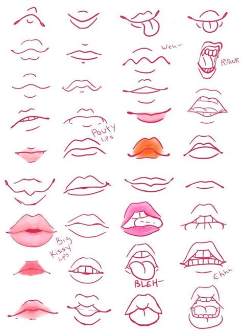 How To Draw Lips Anime How To Draw A Lips In Photoshop By Kajenna On