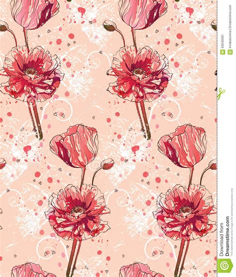 Floral Vintage Seamless Pattern Stock Vector Illustration Of Decor