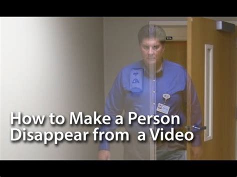 The name of the project is based on doug richmond's book, originally released in 1985. How to Make A Person Disappear From A Video - YouTube