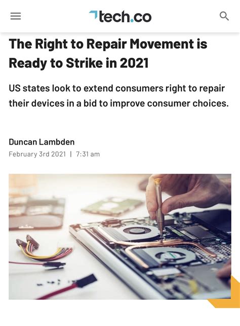 The Right To Repair Movement Is Ready To Strike In 2021 Fiaks