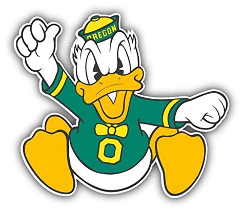 Oregon Ducks Ncaa Usa College Sport Duck Logo Vinyl Sticker 5 X 4