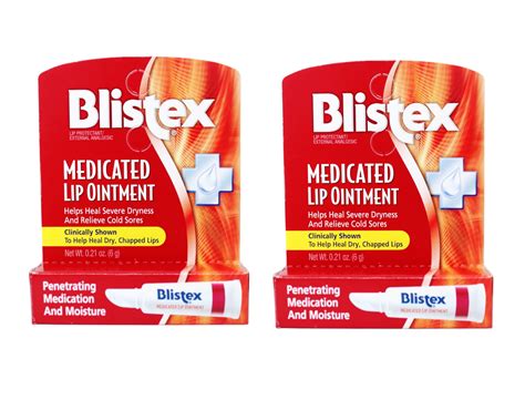 Blistex Medicated Lip Ointment 021 Oz Pack Of 2