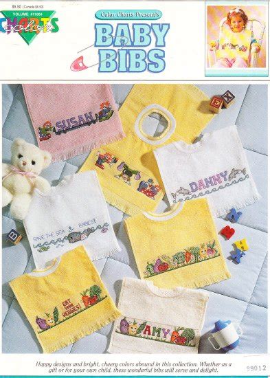 This is the new ebay. * 7 BABY BIBS Cross Stitch Patterns