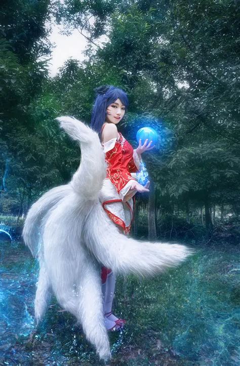 The Game Lol The Nine Tailed Fox Ahri Sexy Pretty Costume Cosplay Free