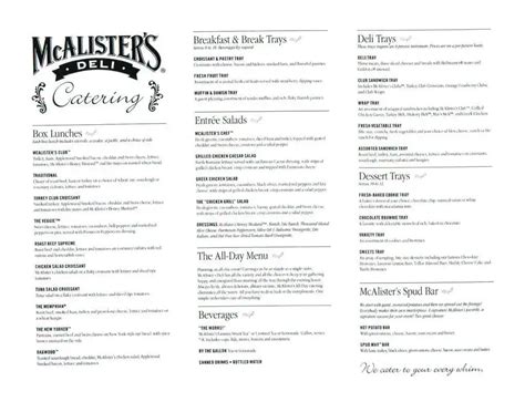 Mcalisters Printable Menu With Prices