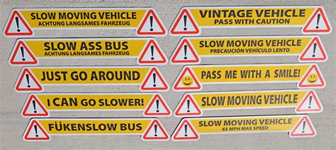 Slow Moving Vehicle Magnet Slow Moving Vehicle Signs Caution Warning