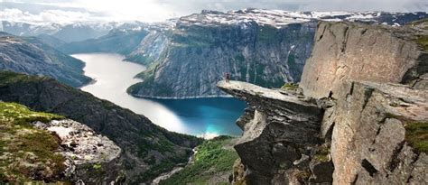 2809670 Nature Landscape Fjord Norway Canyon Cliff Snow Mountain