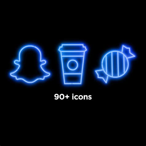 Light Blue Aesthetic App Icons Tiktok Neon Blue App Icons For Iphone