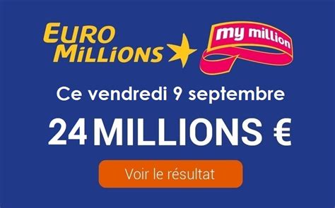 De laatste resultaten van de euromillion trekking in belgië? Résultat Euromillions My Million : Tirage du vendredi 9 ...