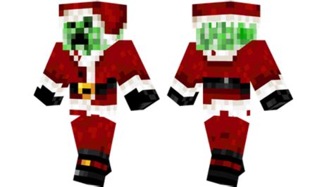 Santa Creeper Minecraft Christmas Skin Minecraft Skins Creeper