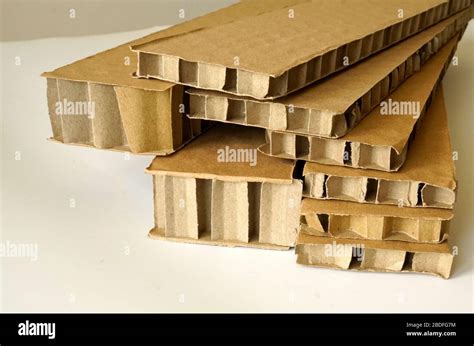 Sheets Of Brown Corrugated Cardboard Used For Filling In Fragile