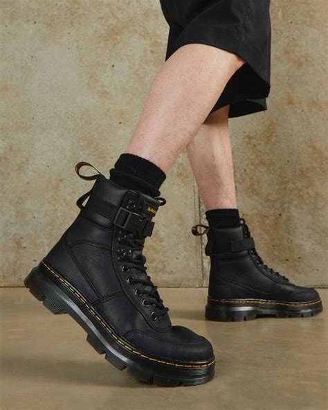 Combs Tech Ii Wyoming Leather Utility Boots In Black Dr Martens