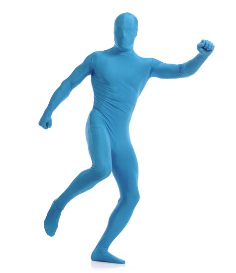 Adult Men Full Body Spandex Lycra Zentai Suit Deep Blue Tight Suits