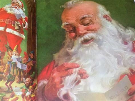 Rare Vintage Christmas 1958 Jolly Old Santa Claus Book By Ideals George
