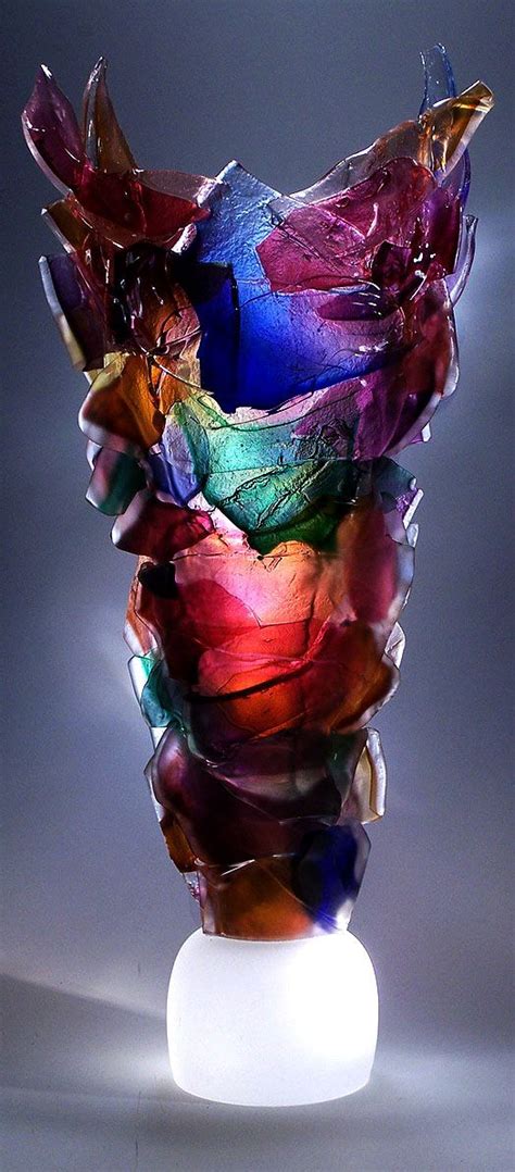 Caleb Nichols Artist Harlequin Glass 33x12x5
