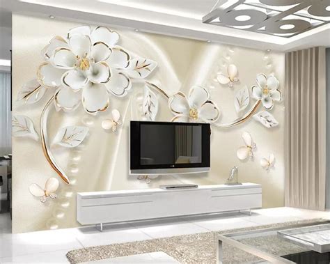 Beibehang Custom Wallpaper 3d Stereo Photo Mural Simple Embossed White