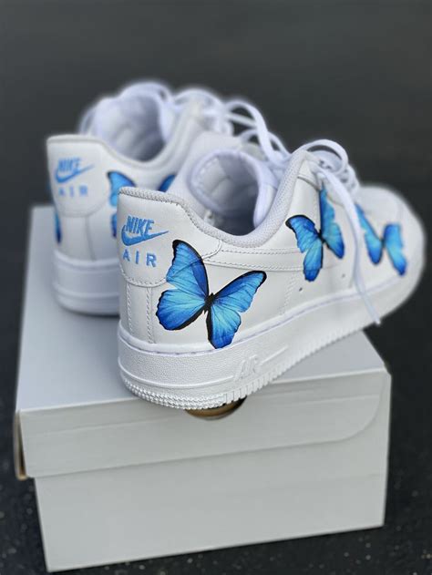 Feel Fly And Light As A Feather With Our New Blue Butterfly Nike Af1s