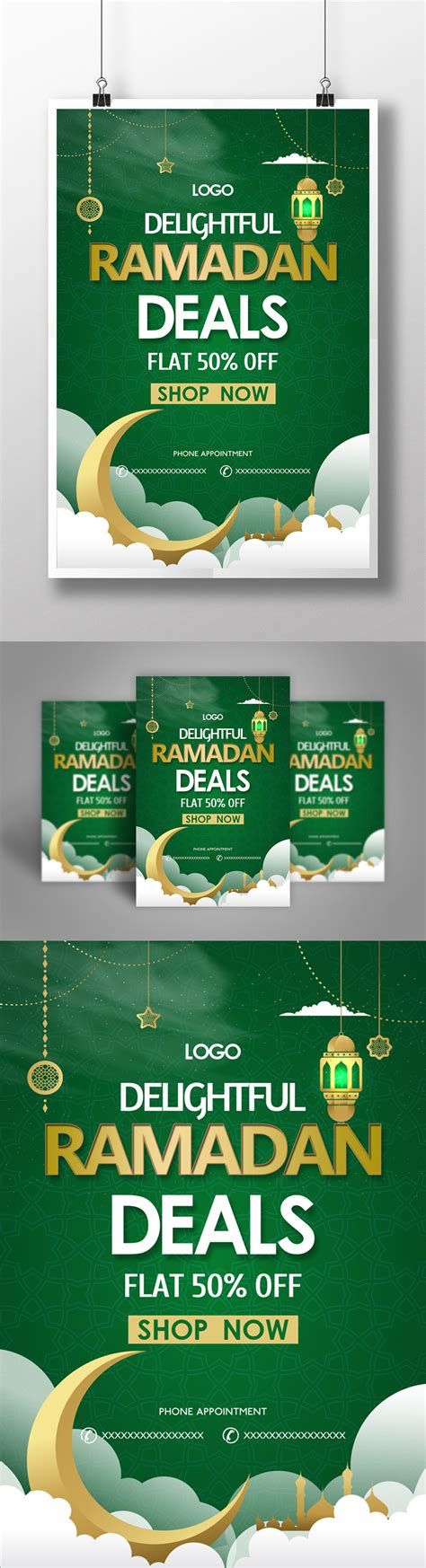 Green Islamic Ramadan Promotion Poster Template Template Imagepicture