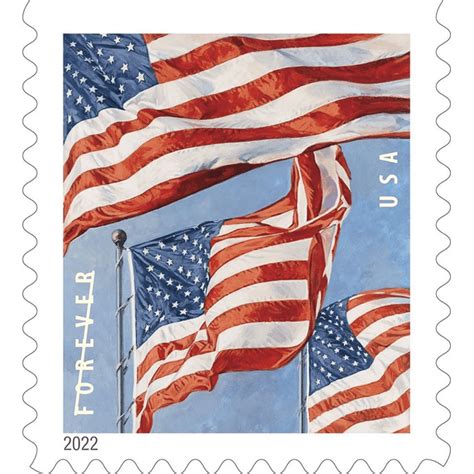 10 Sheetsbooklets Of 20 Stamps Usps New 2022 Flag Design Usps Forever