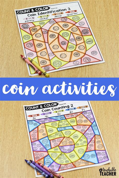 Color By Coin Activities A Teachable Teacher On Tpt