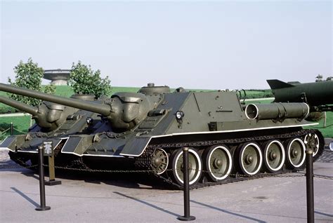 Su 122 Tank Destroyer On Display At The Memorial Complex Of The