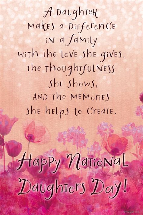 So, every day should be cherished, however, its nice to take a day out to honor them in particular. "National Daughters Day 9/26" | Holidays eCard | Blue ...