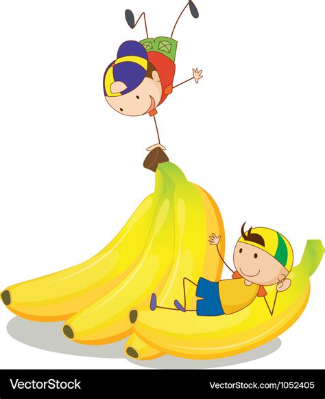 Banana Kids Royalty Free Vector Image Vectorstock
