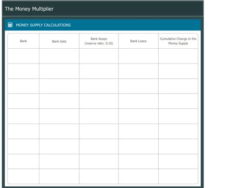 Maybe you would like to learn more about one of these? Solved: The Money Multiplier H MONEY SUPPLY CALCULATIONS B ...