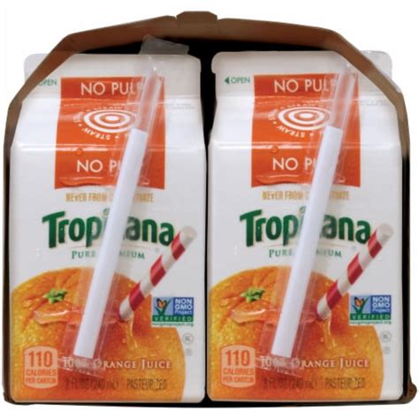 Tropicana® No Pulp Orange Juice 6 Ct 8 Fl Oz Kroger