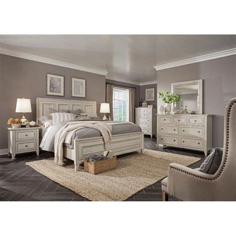 Once you have these essentials, then you can add in other pieces to fancy up the place. White Casual Traditional 6 Piece Cal-King Bedroom Set ...