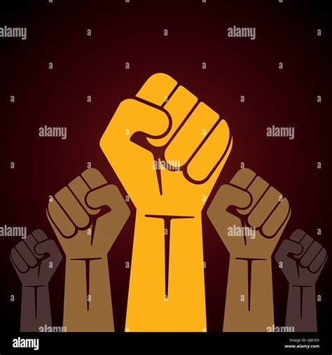 Clenched Fist Held In Protest Illustration Stock Vector Image And Art Alamy