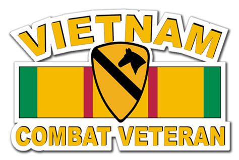 1st Cavalry Division Vietnam Combat Veteran Decal 55