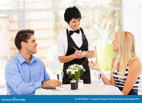 Waitress Taking Order Stock Photo Image Of Black Friendly 28702684