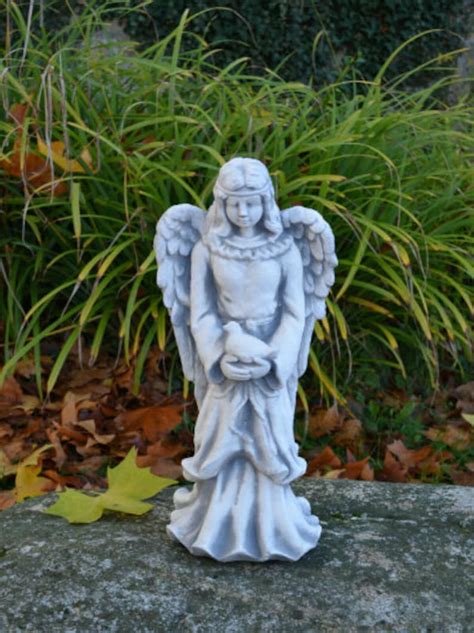 Angel Statue Concrete Cement Angel Statues Garden Decor Etsy