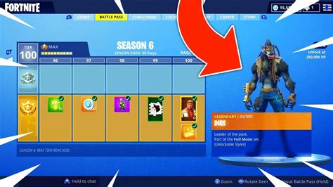 New Season 6 Tier 100 Max Battle Pass Showcase Fortnite Battle