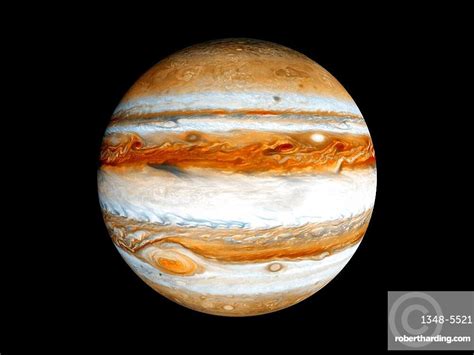 Jupiter Gas Giant Slowly Orbiting Stock Photo