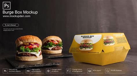 35 Outstanding Free Burger Mockup Psd Desing Template