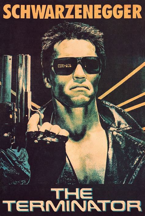 Poster The Terminator 1984 Ussr Arnold Schwarzenegger Movies Terminator Film Posters Vintage
