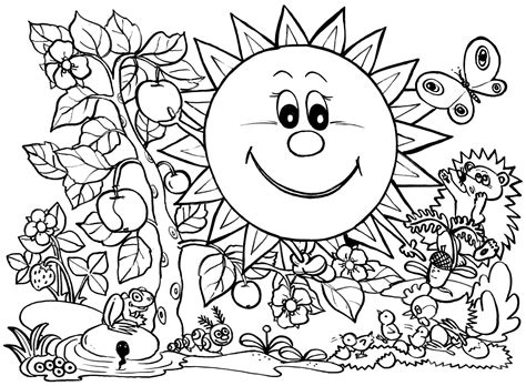 Free Coloring Pages Spring Season  Coloring Home