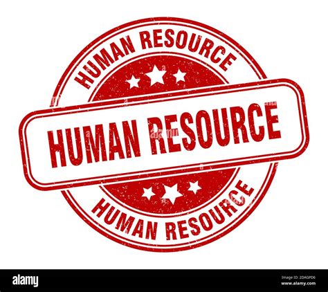 Human Resource Stamp Human Resource Sign Round Grunge Label Stock
