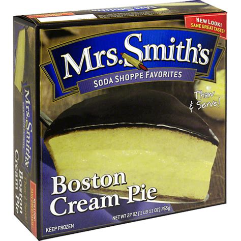 It is cake with a cream filling and a chocolate ganache top. Mrs Smiths Soda Shoppe Favorites Boston Cream Pie | Shop ...