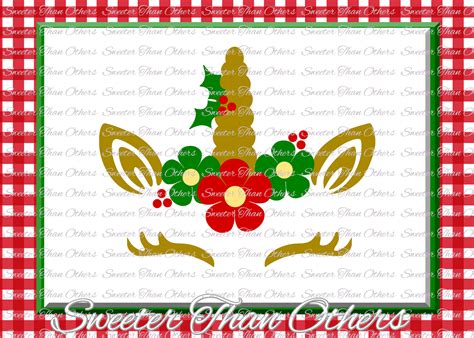 Christmas Svg Unicorn Svg Christmas Unicorn Svg