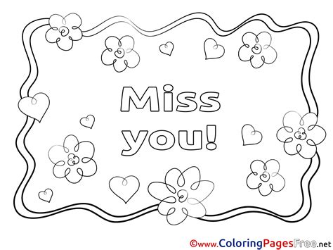 We Miss You Coloring Pages