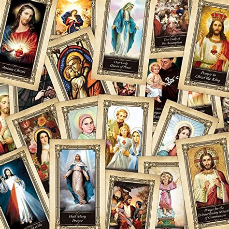 Pack Of 54 Assorted Holy Cards With Catholic Saints And Prayers Nocreem