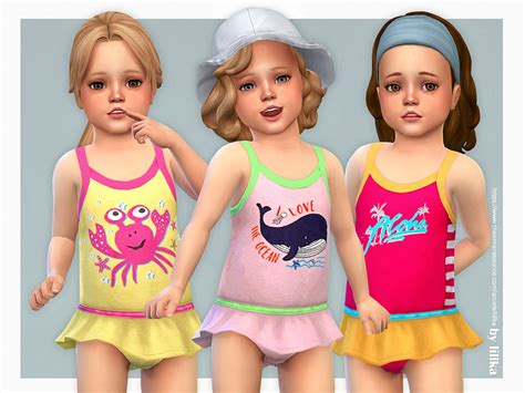 Toddler Swimsuit P11 By Lillka From Tsr • Sims 4 Downloads