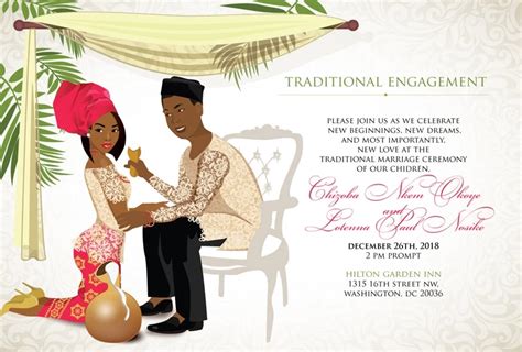 Downloadable Nigerian Traditional Wedding Ceremony Invitation Wedding